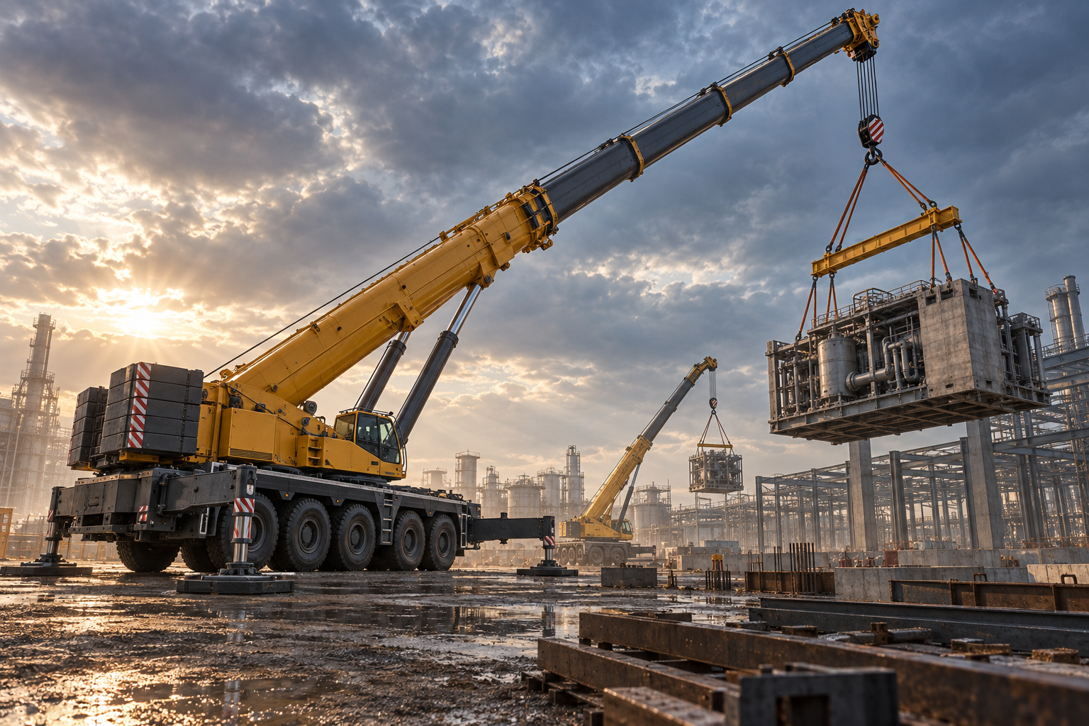 Аренда автокрана Liebherr для сложных задач на строительной площадке